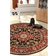 Well Woven Barclay Medallion Kashan Oriental Black, Multicolor 94x94"