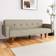 Chevni Couch Loveseat Sleeper Futon Beige Sofa 66.9" 2 Seater