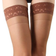 MeMoi Lace Trimmed Sheer Stockings - Caramel
