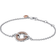 Pandora Signature Two Tone Logo & Pavé Chain Bracelet - Silver/Rose Gold/Transparent