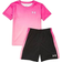 Under Armour Fade T-shirt/Shorts Set - Pink