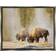 Stupell Bison Wildlife Grey Framed Art 31x25"