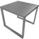 Benjara Square Silver Small Table 22x22"