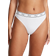 PINK Logo Cotton High Waist Thong Panty - Optic White