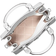 Michael Kors Hamilton Small Logo Embossed Washed Denim Satchel - Optic White