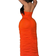 Shein Slayr Plus Size Women'S Strapless Ruched Bodycon Dress - Orange