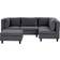 Beliani Fevik with FootStool Dark Grey Sofa 228cm 5Stk. 4-Sitzer