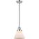 Innovations Lighting Large Cone Mini Polished Nickel/Matte White Cased Pendant Lamp 8"