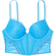 Victoria's Secret Very Sexy Rose Lace & Grommet Push-Up Corset Top - Capri Blue