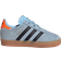 Adidas Infant Gazelle Comfort Closure Elastic Laces Shoes - Clear Sky/Core Black/Solar Orange