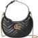 Gucci Gg Marmont Half Moon Shaped Mini Bag - Black