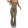 PrettyLittleThing Sport Sculpt High Waist Flare Yoga Pants - Olive