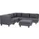 Beliani Unstad with Footstool Dark Grey Sofa 228cm 6Stk. 5-Sitzer