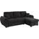 Lilola Home Upholstered Sectional Black Sofa 95" 3 Seater