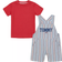 Tommy Hilfiger Baby's Tee & Logo Shortall Set 2-piece - Blue