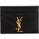 Saint Laurent YSL Monogram Card Case in Grained Leather - Black