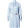 Michael Kors Pinstriped Satin Belted Shirtdress - Blueberry
