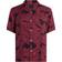 AllSaints Kaza Floral Print Relaxed Fit Shirt - Jt Blk/Sangria Red