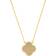 Adornia Clover Halo Necklace - Gold