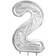 PartyDeco Number Balloons 2 Frame Silver
