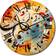 Design Art All That Jazz Colorful Joy Medium Multicolour/Yellow Wall Clock 23"