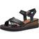 Tamaris Leather Heeled Sandal - Black