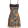 Shein MOD Clothing Retro Vintage Women's Sun Face Print Strappy Summer Dress