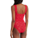 Marine Serre Moonogram Mesh Flock Bodysuit - Red