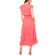 Vince Camuto V Neck Flutter Sleeve Tiered Dress - Calypso Coral