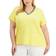 Tommy Hilfiger Contrast Trim V-Neck Top Plus Size - Snapdragon