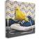 Stupell Yellow Canary Blue Laced Sneakers Multicolor Wall Decor 17x17"