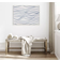 Kate and Laurel All Things Decor Sylvie Simple Elegant Coastal Waves White Framed Art 38x28"