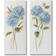 Stupell Blue Hydrangea Long Stems White/Multicolour Wall Decor 10x24" 2pcs