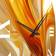 Design Art Extra Large Orange Abstract Warm Fractal VII White&Yellow Wall Clock 36"