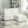 Ebern Designs Mansor Modern White Sofa 61.2" 2pcs 2 Seater