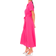 CeCe Women's Short Sleeve Belted Midi Shirtdress - Bright Rose