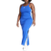 Adidas Women's Adicolor 3-Stripes Maxi Dress (Plus Size) - Semi Lucid Blue