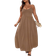 Shein LUNE Women'S Plus Size Solid Color Round Neck Spaghetti Strap Dress
