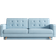 Meble Furniture Vegas Queen Blue Sofa 90" 3 Seater