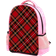 Ownta Christmas Red Plaid Pattern Premium Twill Camping Backpack - Multicolor