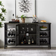 Simplie Fun Industrial Grey/Black Liquor Cabinet 55x30"