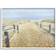 Stupell Sandy Footprints Beach Boardwalk White Framed Art 30x24"