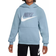 Nike Big Kid's Sportswear Club Fleece Hoodie - Light Armory Blue/White/Ashen Slate