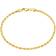 Nuragold Solid Rope Chain Diamond Cut Bracelet 2mm - Gold