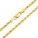 Nuragold Solid Rope Chain Diamond Cut Bracelet 2mm - Gold