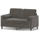 vidaXL Sectional Couch Dark Gray Sofa 54.3" 2 Seater