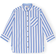 Ganni Striped Cotton Oversized Shirt - Silver Lake Blue