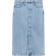 Mango Soleil Slit Denim Skirt - Light Blue