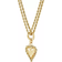 Macy's Puff Heart Rope Framed Pendant Necklace - Gold