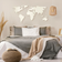 Klebefieber 3d World Map Beige Wanddeko